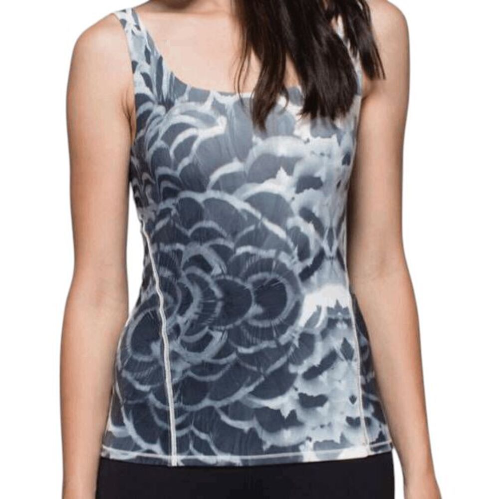 LULULEMON ATHLETICA Amala Tank In Pretty Plume Angel Wing Black Size 4